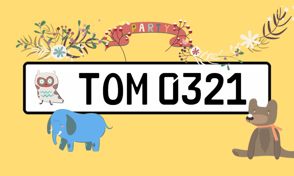 personalized license plates with cartoon