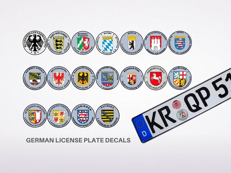 Designs of Germany license plate emblem