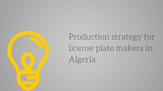 solutions for Algeria license plate and machine makers