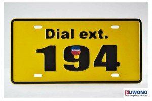Dial ext.194 Aluminum house number plate