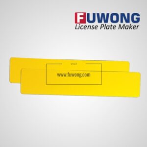 Blank 1-layer yellow reflective plate UK blank yellow licens eplate