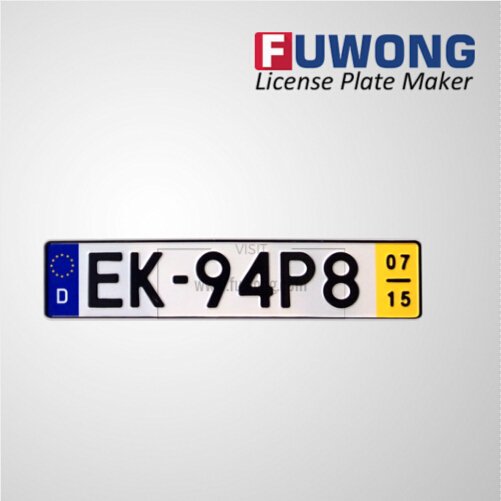 Germany number plate with D of Euro plate style by Fuwong