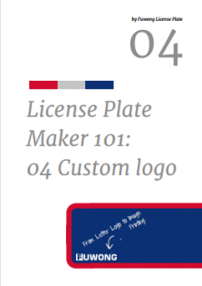 Euro license plate custom company logo