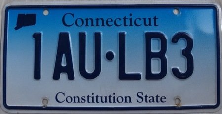 Connecticut car license plate