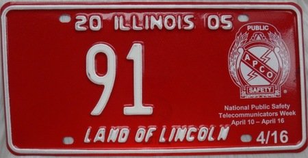Custom license plate of Illinois