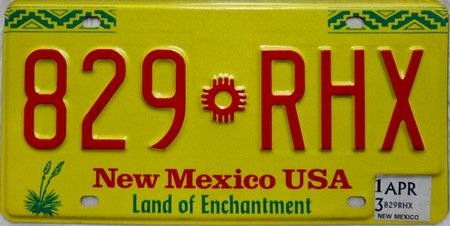 New Mexico license plate design