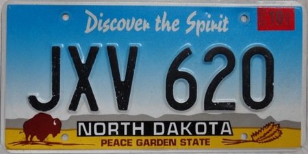 North Dakota license plate