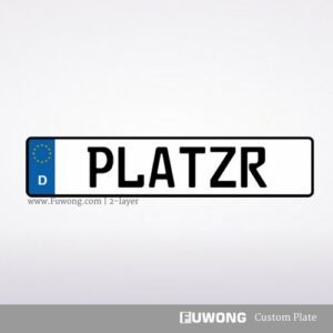 German motorcycle license plate Europlean plate type