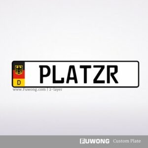 Euro style of German car plate