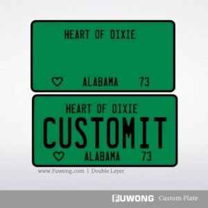 license plate Alabama, green plates for licensed vehicles